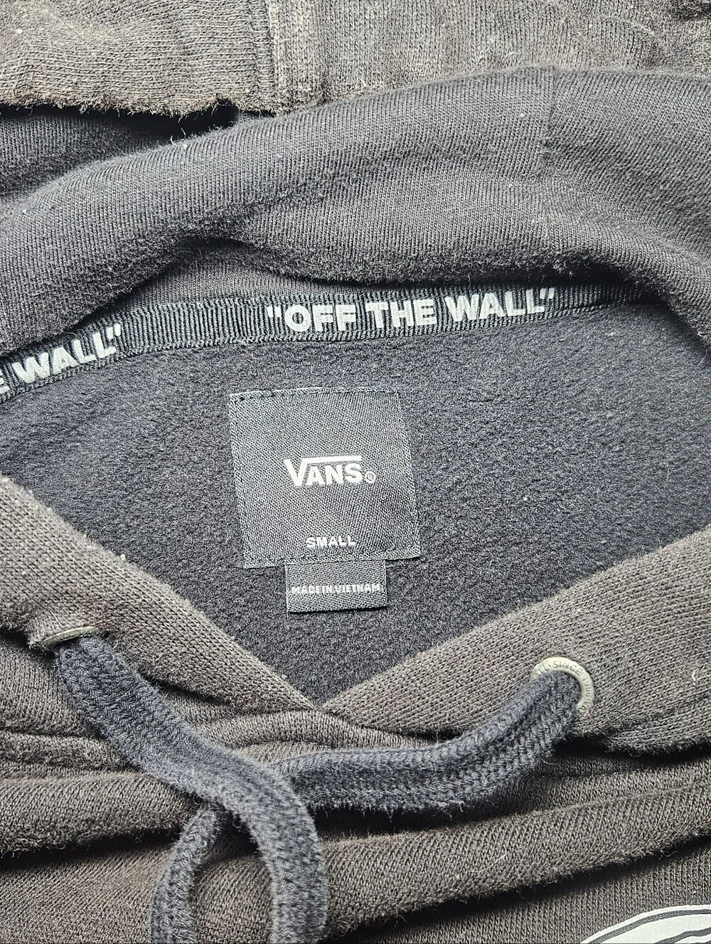Vans Off The Wall Hoodie Mens Small Black Grim Reaper After Party Beer Graphic